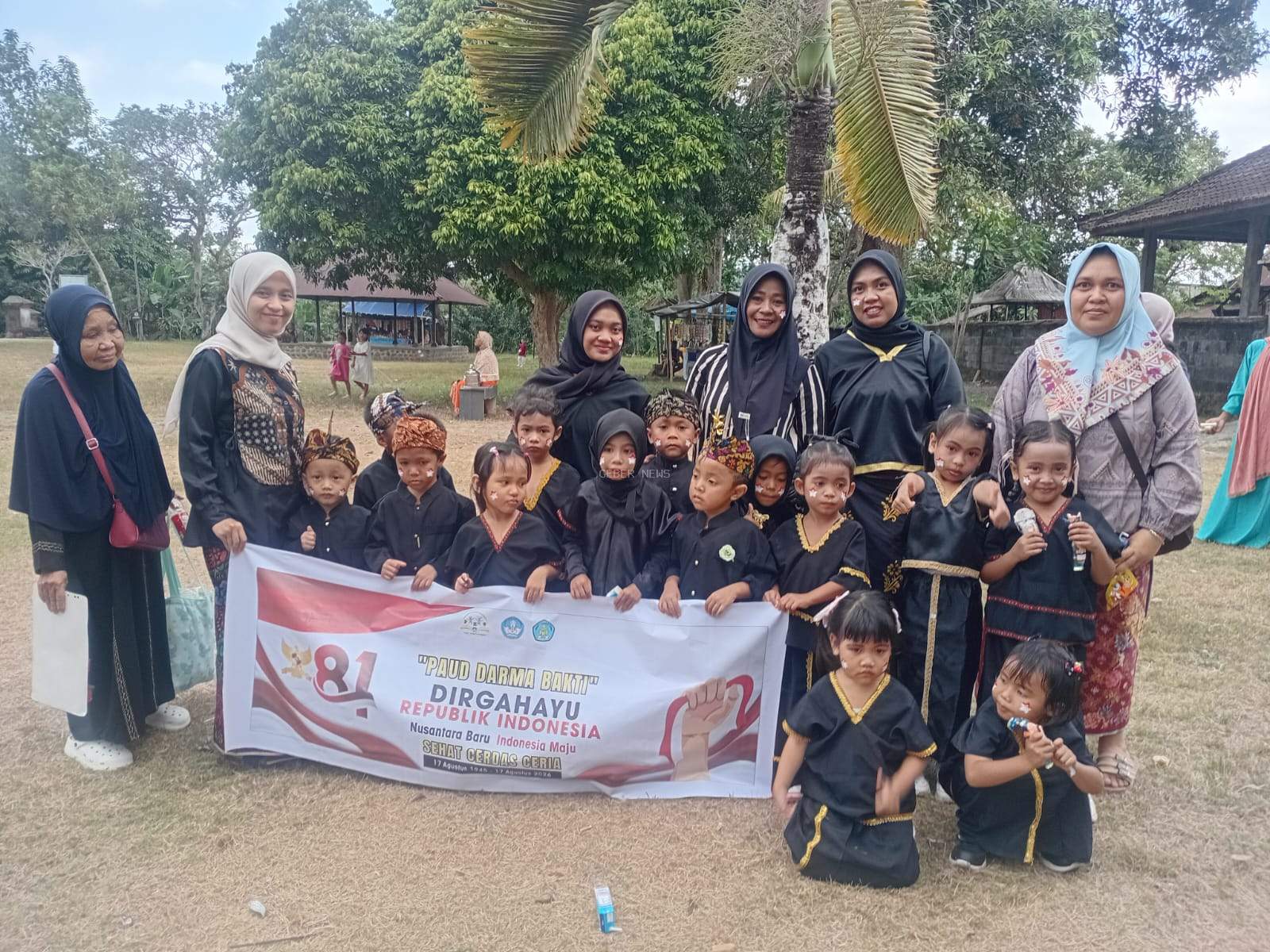 Semarak HUT RI ke-81: PAUD Darma Bakti Ikuti Karnaval Se-Kecamatan Lingsar